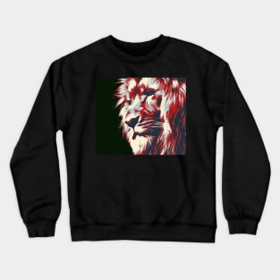 Artistic Lion's head Cute Hand drawn animal Gift Crewneck Sweatshirt